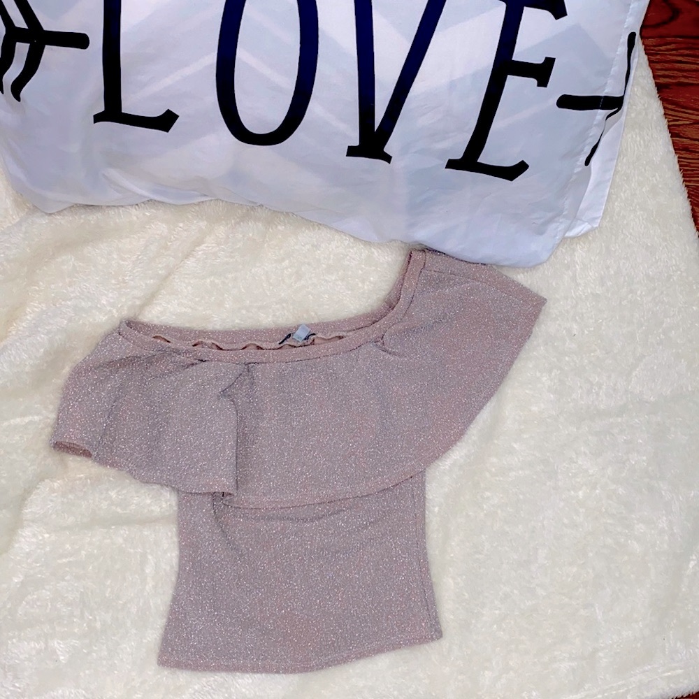 Light pink top.